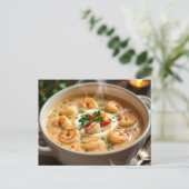 Seafood Bisque Recipe Card ポストカード (スタンド正面)