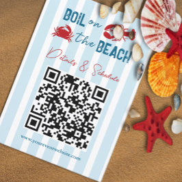 Seafood Boil バチェラー・パーティーの詳細 & ウェブサイト エンクロージャーカード