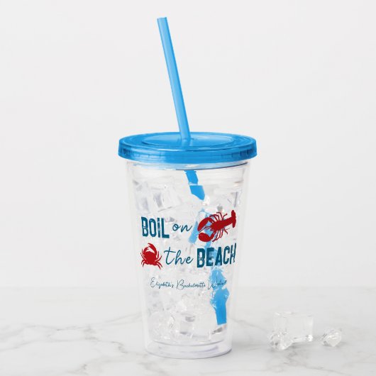 Seafood Boil Bachelorette Party アクリルタンブラー (アイス正面)