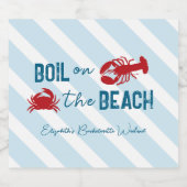 Seafood Boil Bachelorette Party スパークリングワインラベル (シングルラベル)