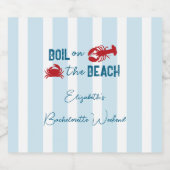 Seafood Boil Bachelorette Party ビールラベル (シングルラベル)