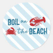 Seafood Boil Bachelorette Party ラウンドシール (正面)