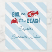 Seafood Boil Bachelorette Party ワインラベル (シングルラベル)