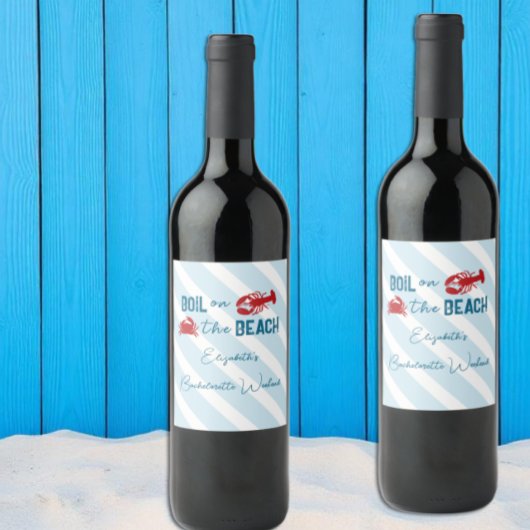 Seafood Boil Bachelorette Party ワインラベル
