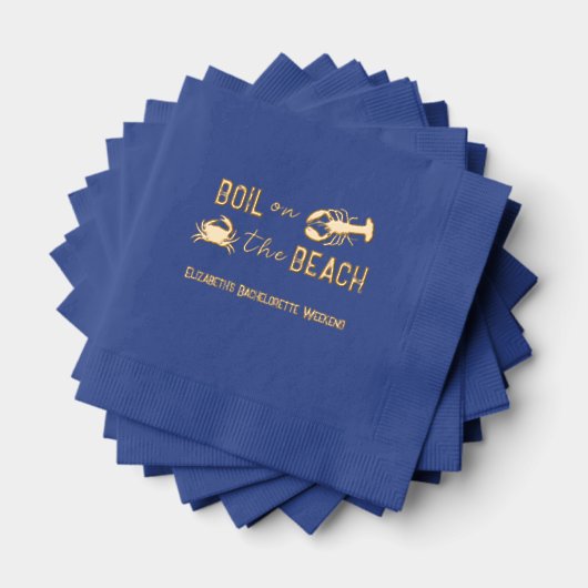 Seafood Boil Bachelorette Party 箔ナプキン (インサイチュ (積み重ね))