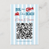 Seafood Boil Bachelorette Party Details & Website エンクロージャーカード (正面)