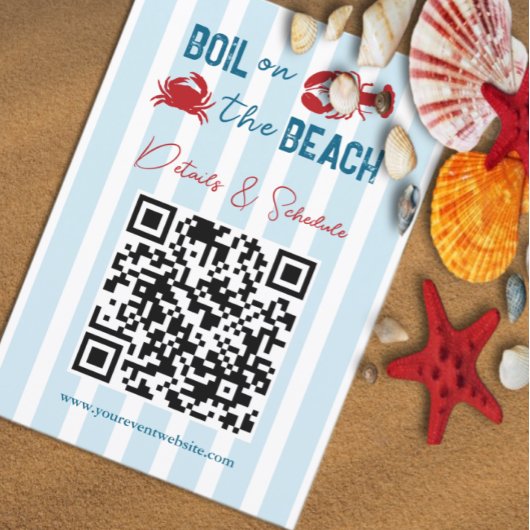 Seafood Boil Bachelorette Party Details & Website エンクロージャーカード