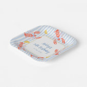Seafood Boil Lobster Bake Birthday Paper Plates ペーパープレート (傾斜あり)