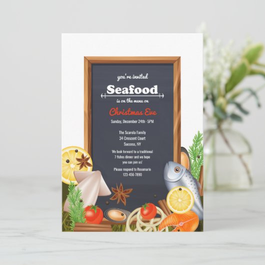  seafood_menu invitation 招待状 (スタンド正面)