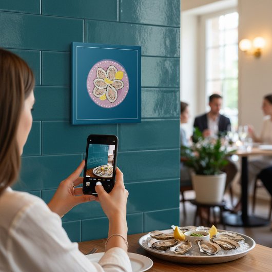 Seafood Oyster Platter Lemon Design タイル