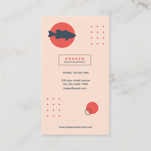 Seafood Restaurant 名刺 (裏面)