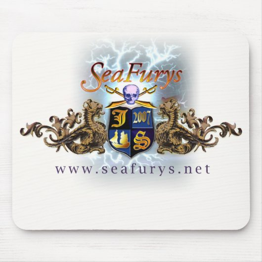 SeaFurysの盾の(白い)マウスパッド マウスパッド (正面)