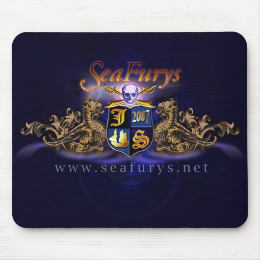 SeaFurysの盾の(青い)マウスパッド マウスパッド (正面)