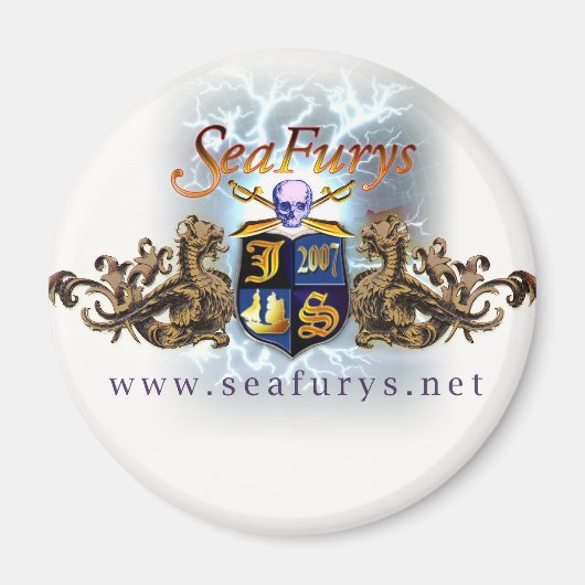 SeaFurysシールド（白）マグネット マグネット (正面)