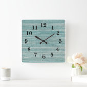 Seagassテクスチャビーチデコースクエアウォールクロック スクエア壁時計 (ホーム)