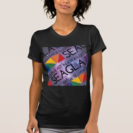SEAGLAの宇宙のロゴ Tシャツ (正面)