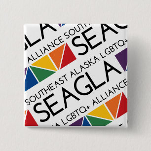 SEAGLAの正方形のロゴPin 缶バッジ