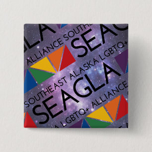 SEAGLAの正方形の宇宙のロゴPin 缶バッジ