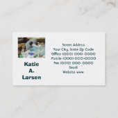 Seaglassの名刺の青くカスタムな化石 名刺 (裏面)