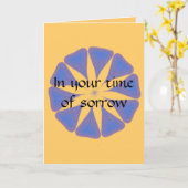 Seaglassの悔やみや弔慰カード カード (黄色い花)