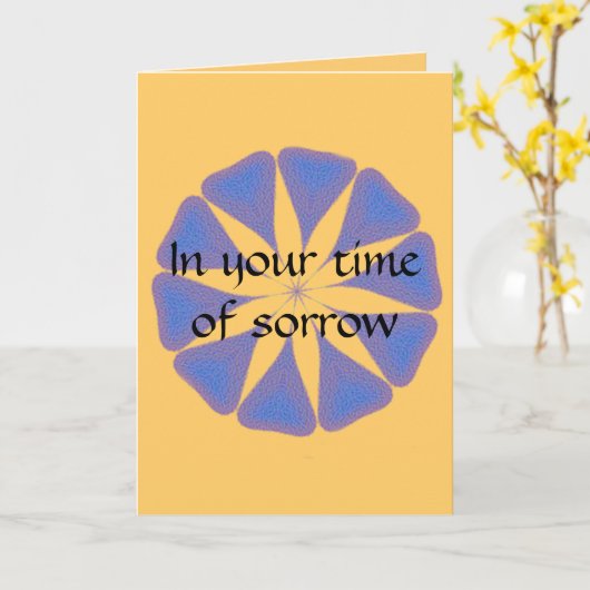 Seaglassの悔やみや弔慰カード カード (黄色い花)