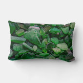 Seaglassの緑の枕 ランバークッション (裏面)