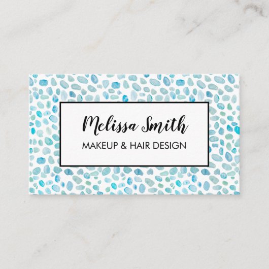 Seaglassメイクアップアーティストヘアサロン名刺 名刺 (正面)