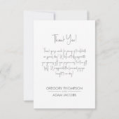 Seaglass水色金ゴールドア結婚ントセントの写真 サンキューカード (裏面)