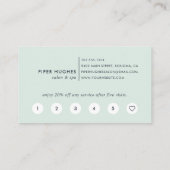 Seaglass Geode | Aqua Watercolor ロイヤリティカード (裏面)