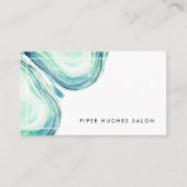 Seaglass Geode | Aqua Watercolor ロイヤリティカード (正面)