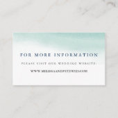 Seaglass Tidesの結婚ウェブサイトカード エンクロージャーカード (正面)