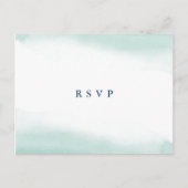 Seaglass Tides RSVPポストカード(食事の選択あり) インビテーションポストカード (正面)