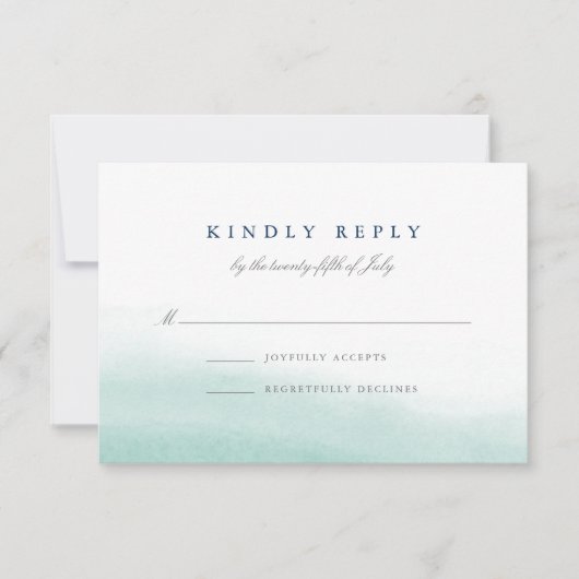 Seaglass Tides Wedding RSVP (正面)