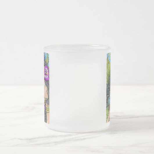 Seagreenサイレン フロストグラスマグカップ (中央)