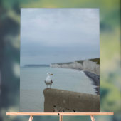 Seagul and Seven Sistersの崖（英国） アクリルサイン (ニュートラル)