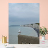 Seagul and Seven Sistersの崖（英国） アクリルサイン (ウェディング)