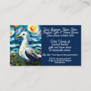 Seagullギフト航海のホームデコールショップ販売Etsy 名刺