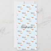 Seagullデザインパーソナライズされたブックマーク 招待状 (裏面)