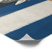 Seagullミニマリストのフラットポスター ポスター (角)