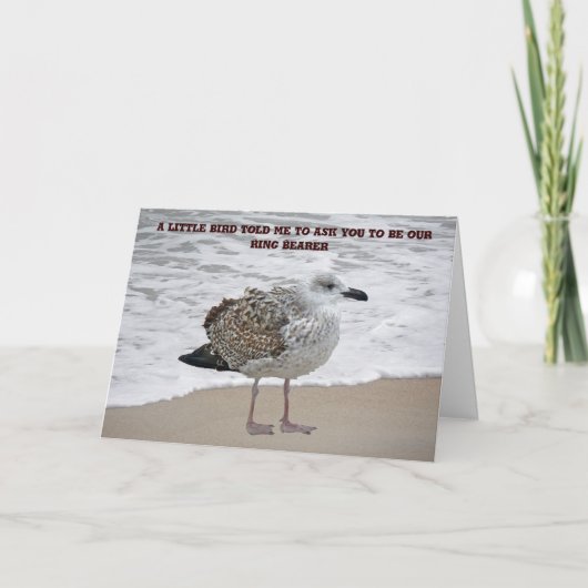 Seagullリングや輪ベアラー要求カード 招待状 (正面)
