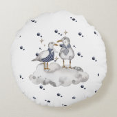 Seagull Adventure Baby – Nautical Nursery ラウンドクッション (裏面)
