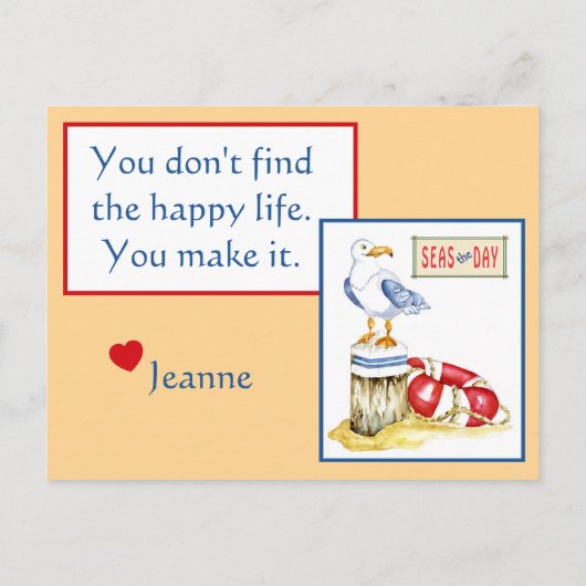 Seagull Anytimeカード ポストカード (裏面)