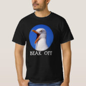 Seagull Beak Off Fab おもしろい Joke Tシャツ (正面)
