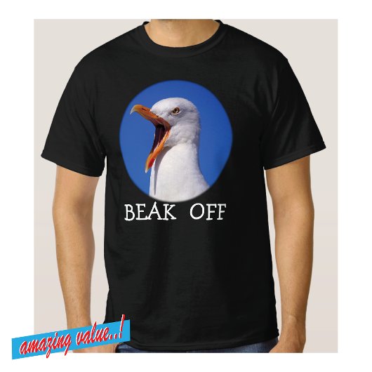 Seagull Beak Off Fab おもしろい Joke Tシャツ