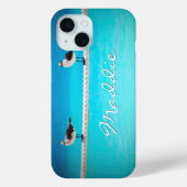 Seagull bird海フォト名前をカスタムするスクリプトモダン Case-Mate iPhoneケース (裏面)