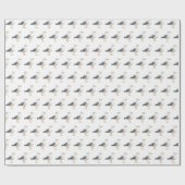 Seagull Bird Beach Ocean Coast Watercolor ラッピングペーパー (フラット)