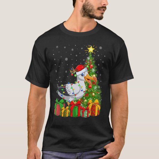 Seagull Bird   Xmas Holiday Santa Seagull Christma Tシャツ (正面)
