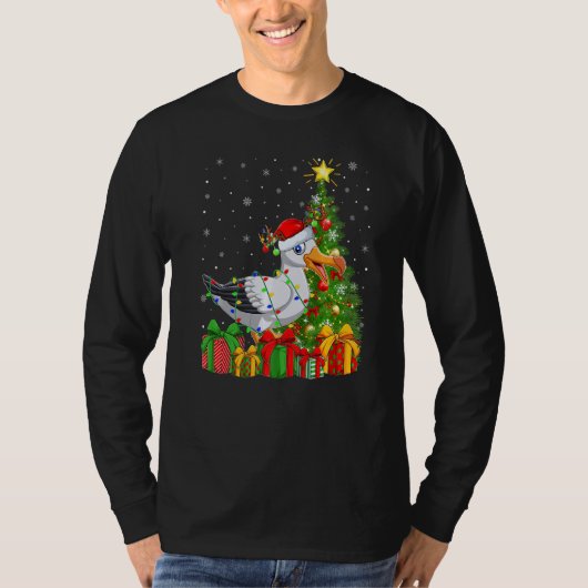 Seagull Bird  Xmas Holiday Santa Seagull Christmas Tシャツ (正面)