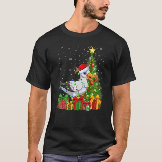 Seagull Bird  Xmas Holiday Santa Seagull Christmas Tシャツ (正面)