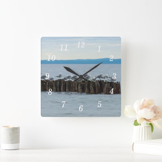 Seagull Breaktime Wall Clock スクエア壁時計 (ホーム)